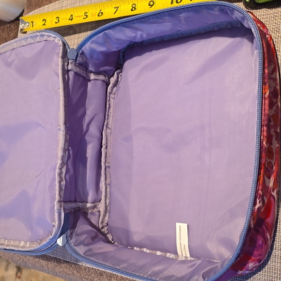 BELK BRAND WOMEN'S PINK & RED FLORAL MAKEUP COSMETIC BAG - Picture 9 of 9